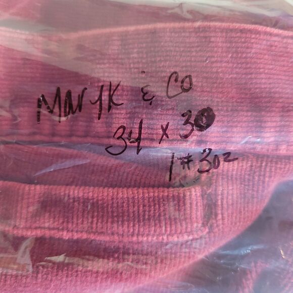 Maryk & Co Vintage Low Rise Corduroy Flare Pants Women 34 X 30 Red Retro Holiday - Picture 10 of 10